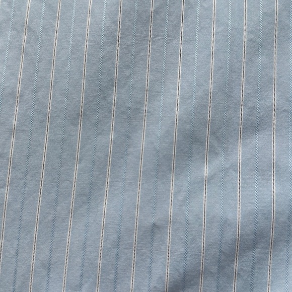 Gucci button down Shirt in light blue with lines of blue and dark red/brown - Picture 11 of 13